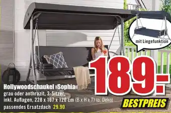 B1 Discount Baumarkt Hollywoodschaukel »Sophia<< Angebot