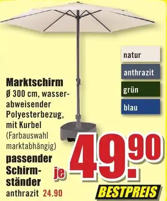 B1 Discount Baumarkt Marktschirm Angebot