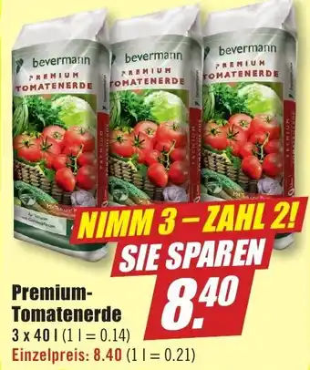 B1 Discount Baumarkt Premium-Tomatenerde 3x40 L Angebot