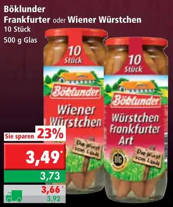 L. STROETMANN GROSSMARKT Böklunder Frankfurter oder Wiener Würstchen 500g Angebot