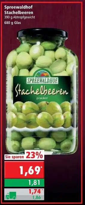 L. STROETMANN GROSSMARKT Spreewaldhof Stachelbeeren 680g Angebot