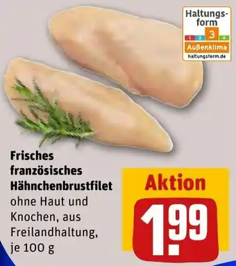 REWE Frisches französisches Hähnchenbrustfilet 100 g Angebot