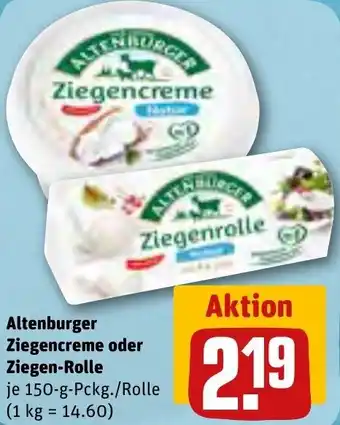 REWE Altenburger Ziegencreme oder Ziegen-Rolle 150-g-Pckg./Rolle Angebot