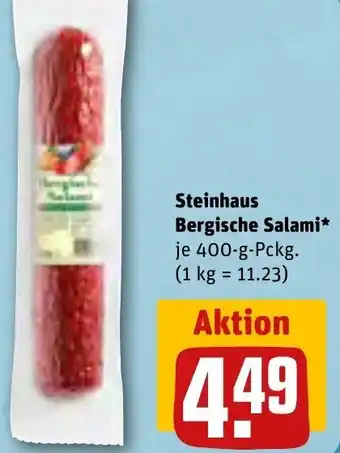 REWE Steinhaus Bergische Salami 400-g-Pckg. Angebot