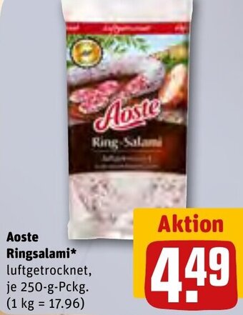 REWE Aoste Ringsalami 250-g-Pckg. Angebot