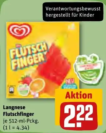 REWE Langnese Flutschfinger 512-ml-Pckg. Angebot