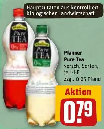 REWE Pfanner Pure Tea 1-l-Fl. Angebot