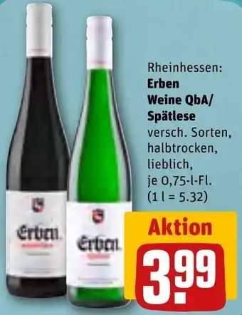 REWE Erben Weine QbA/ Spätlese 0,75 L-Fl. Angebot