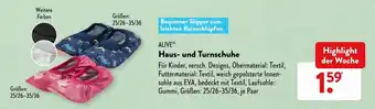 Aldi Süd Alive Haus und Turnschuhe Angebot