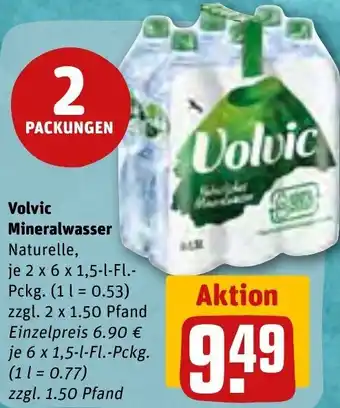 REWE Volvic Mineralwasser 2x6x1,5 L-Fl. Angebot