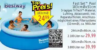 Wiglo Wunderland Bestway Fast Set Pool Angebot
