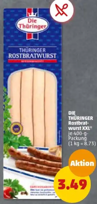 PENNY DIE THÜRINGER Rostbratwurst XXL 400-g-Packung Angebot