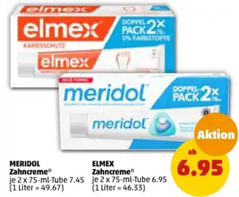 PENNY MERIDOL Zahncreme oder Elmex 2x75 ml Tube Angebot