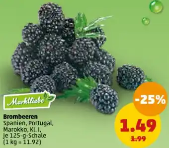 PENNY Brombeeren 125 g Schale Angebot