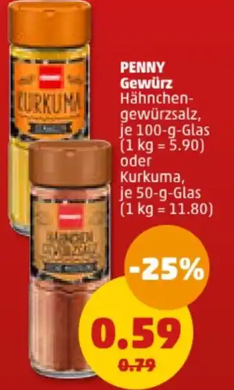 PENNY PENNY Gewürz 100 g/50 g Glas Angebot