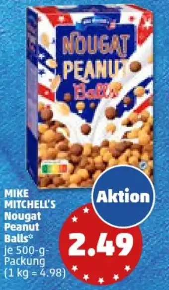 PENNY MIKE MITCHELL'S Nougat Peanut Balls 500-g-Packung Angebot