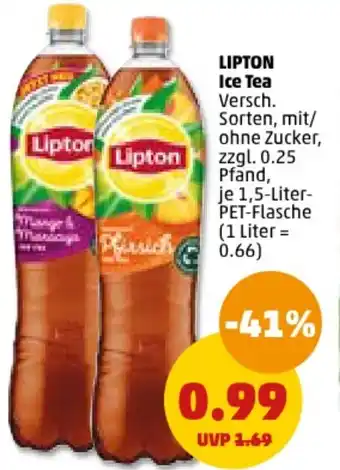 PENNY LIPTON Ice Tea 1,5-Liter-PET-Flasche Angebot