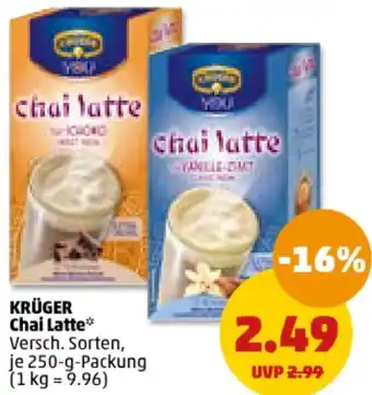 PENNY KRÜGER Chai Latte 250-g-Packung Angebot