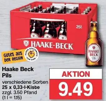 Famila Nord West Haake Beck Pils 25x0,33 L Kiste Angebot