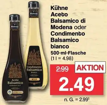 Famila Nord West Kühne Aceto Balsamico di Modena oder Condimento bianco 500-ml-Flasche Angebot