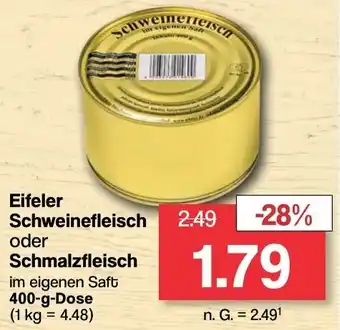 Famila Nord West Eifeler Schweinefleisch oder Schmalzfleisch 400-g-Dose Angebot