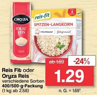 Famila Nord West Reis Fit oder Oryza Reis 400/500-g-Packung Angebot