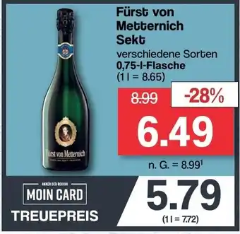 Famila Nord West Fürst von Metternich Sekt 0,75-L-Flasche Angebot