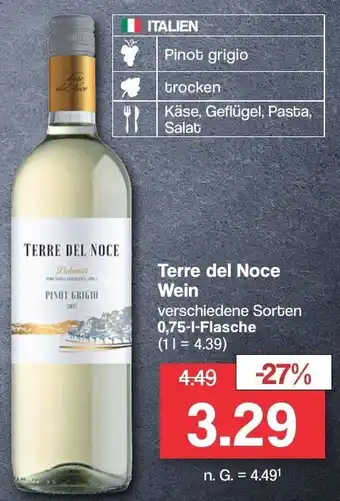 Famila Nord West Terre del Noce Wein 0,75 L Flasche Angebot