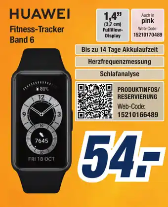 Expert Bening Huawei Fitness Tracker Band 6 Angebot