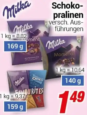 CENTERSHOP Milka Schoko-pralinen 140 g Angebot