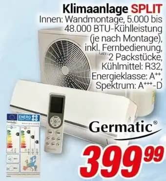 CENTERSHOP Germatic Klimaanlage SPLIT Angebot