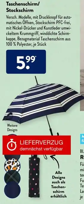 Aldi Süd Taschenschirm/Stockschirm Angebot