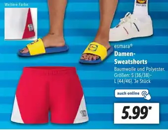 Lidl esmaraⓇ Damen Sweatshorts Angebot