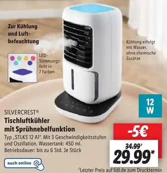 Lidl SILVERCRESTⓇ Tischluftkühler mit Sprühnebelfunktion Angebot