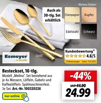 Lidl Esmeyer Besteckset, 16-tlg. Angebot