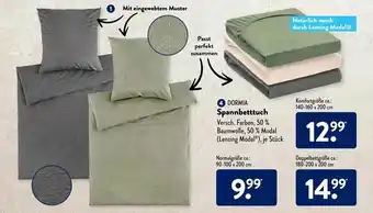 Aldi Süd Mit eingewbtem Muster/Spannbetttuch Angebot