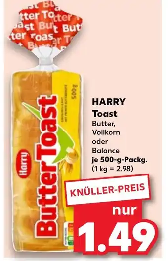 Kaufland Harry Toast je 500-g-Packg. Angebot