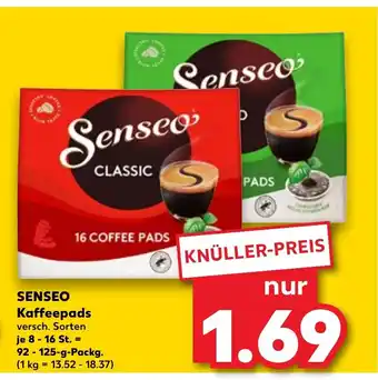 Kaufland SENSEO Kaffeepads je 92 125-g-Packg. Angebot