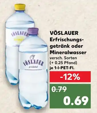 Kaufland VÖSLAUER Erfrischungsgetränk oder Mineralwasser je 1 L Angebot