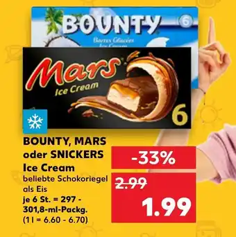 Kaufland BOUNTY, MARS oder SNICKERS Ice Cream je 6 st Angebot