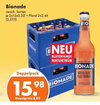 Trink und Spare Bionade 2 x 12 x 0,33 l Angebot