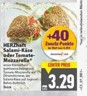 E-Center Herzhaft Salami Käse Oder Tomate Mozzarella Angebot