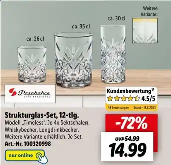 Lidl Strukturglas-Set, 12-tlg. Angebot