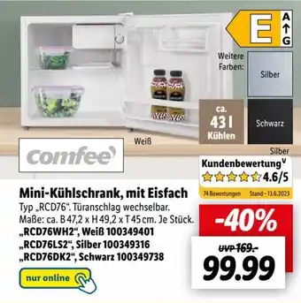 Lidl Mini-Kühlschrank, mit Eisfach Angebot