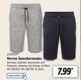 Lidl LIVERGYⓇ Herren-Sweatbermudas XXL-4XL Angebot