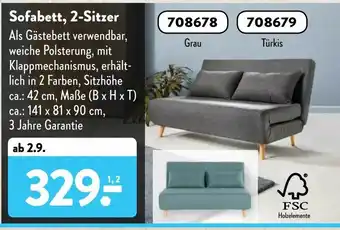 Aldi Süd Sofabette, 2 Sitzer Angebot