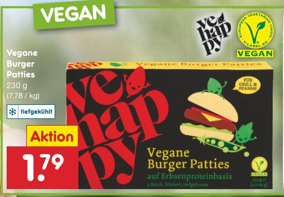 Vegane Burger Patties 230 g Angebot bei Netto MarkenDiscount