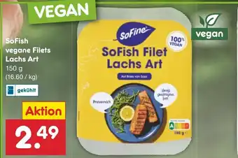 Netto Marken-Discount SoFish vegane Filets Lachs Art 150 g Angebot