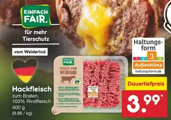 Netto Marken-Discount Hackfleisch 400 g Angebot