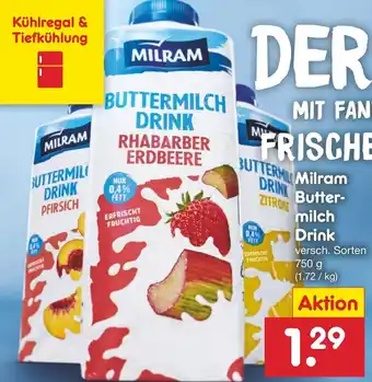 Netto Marken-Discount Milram Butter- milch Drink 750 g Angebot